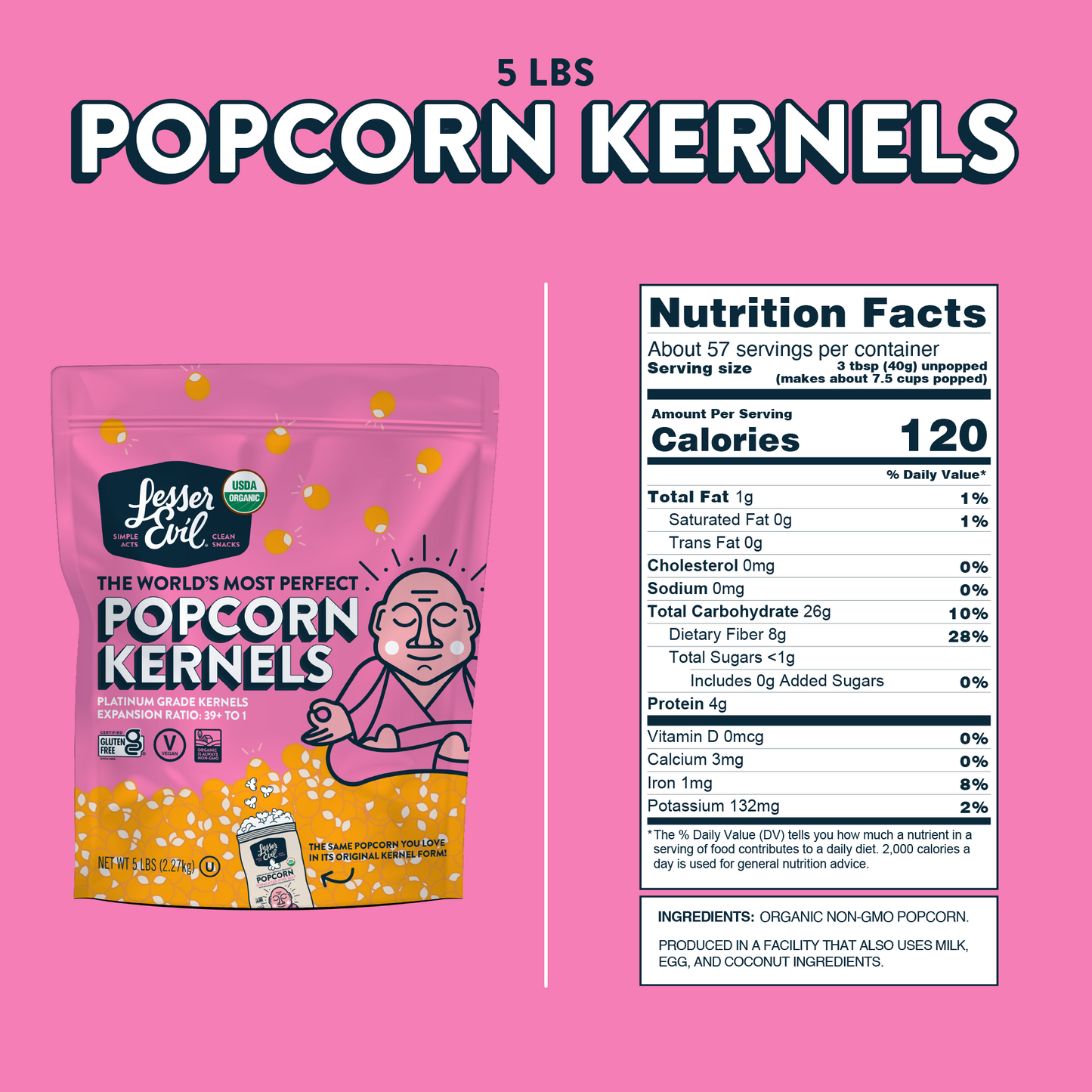 Non GMO & Organic Popcorn Kernels
