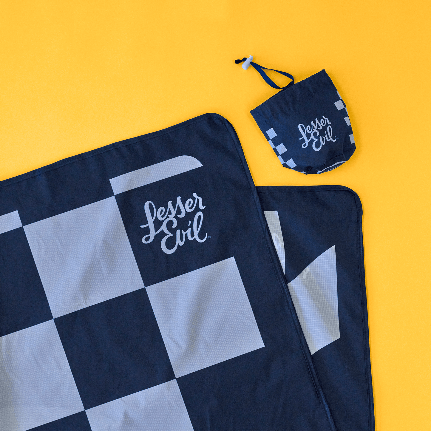 Checkered Packable Blanket